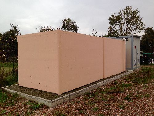 Nr.2 cisterne in cemento MC.13 cadauna, posizionata all'esterno, con tinteggiatura esterna cemento armato prefabbricato