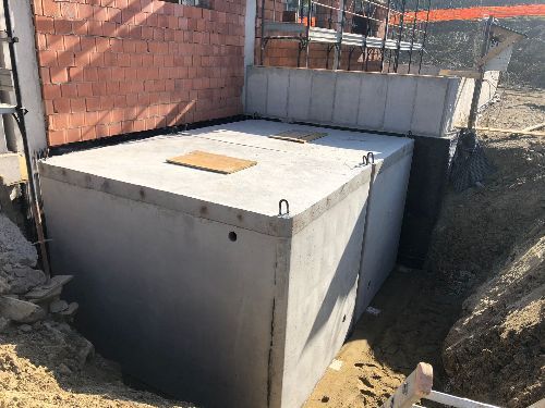 Nr.2 cisterne in cemento MC.15 con tetto carrabile cemento armato prefabbricato